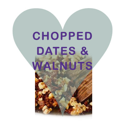 Scoops Chopped Date and Walnuts